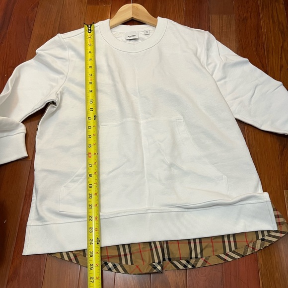 Burberry Vintage Check Panel Cotton Oversized
Sweatshirt - Picture 8 of 10